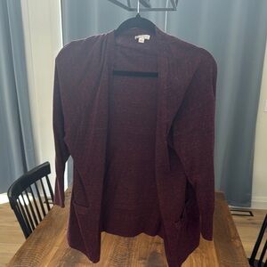 🍷 GAP Maroon Knit Cardigan Sweater – Size XS
